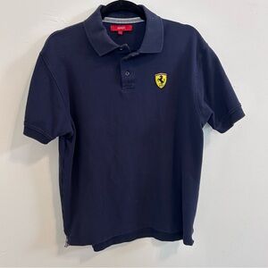Ferrari Formula One Navy Blue Mens Polo Shirt Size Large Scuderia